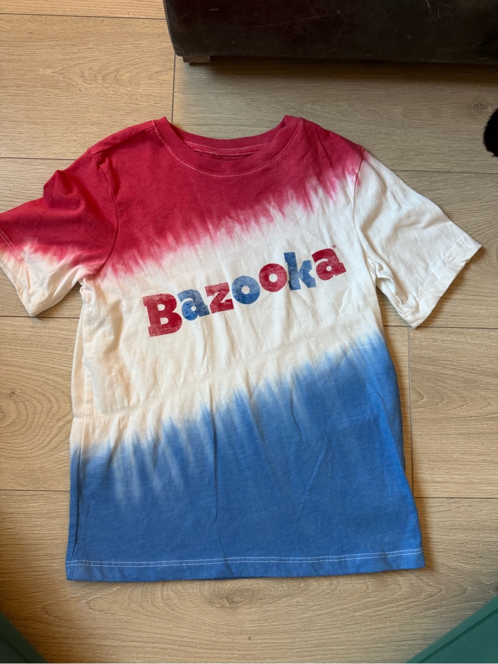 Bazooka Kids Red White Blue Tie-Dye Short Sleeve Tee